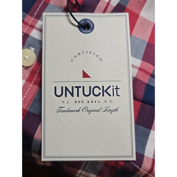 UNTUCKit Men's Shirt XXL‎ Tal Regular, Long Sleeve Button-Up Casual Plaid Dad - Picture 7 of 9